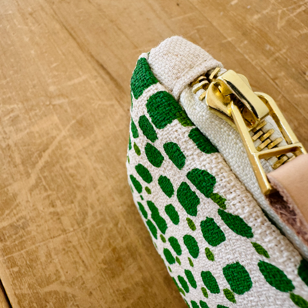 Evergreen Double Dot Pencil Pouch