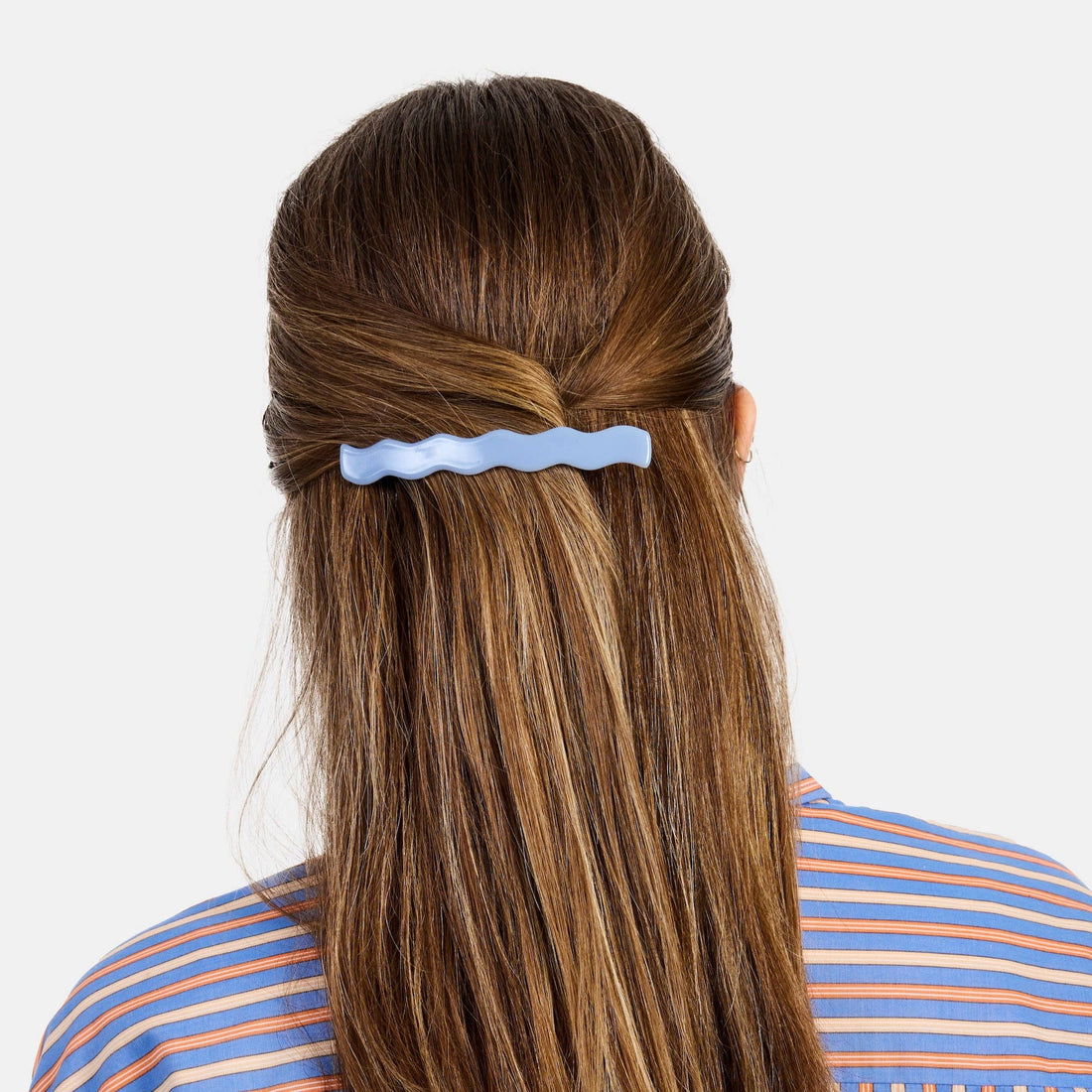 Skinny Wave Barrette in Periwinkle