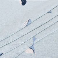 Organic Knit Baby Blanket - Whales