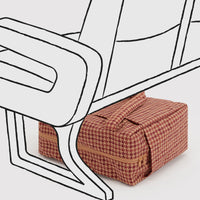 Small Cloud Carry-On Bag - Tan Houndstooth