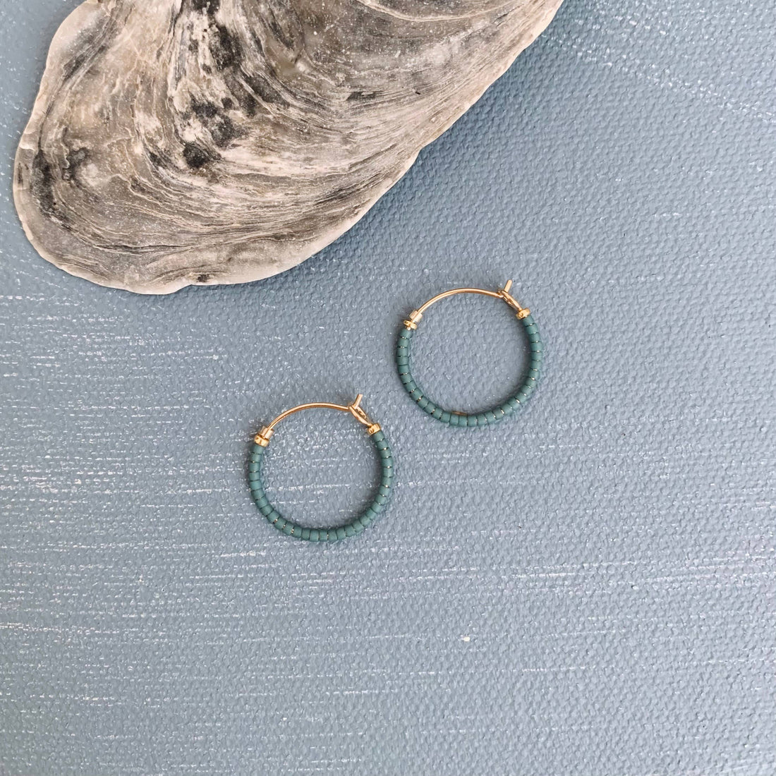 Beaded Hoop Earrings