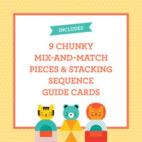 Lion, Tiger, Bear Wooden Stacking Puzzle