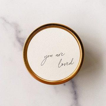 "You are Loved" - Candle Tin - Peony + Salt