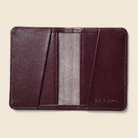 RFID Leather Bifold Wallet - Burgundy