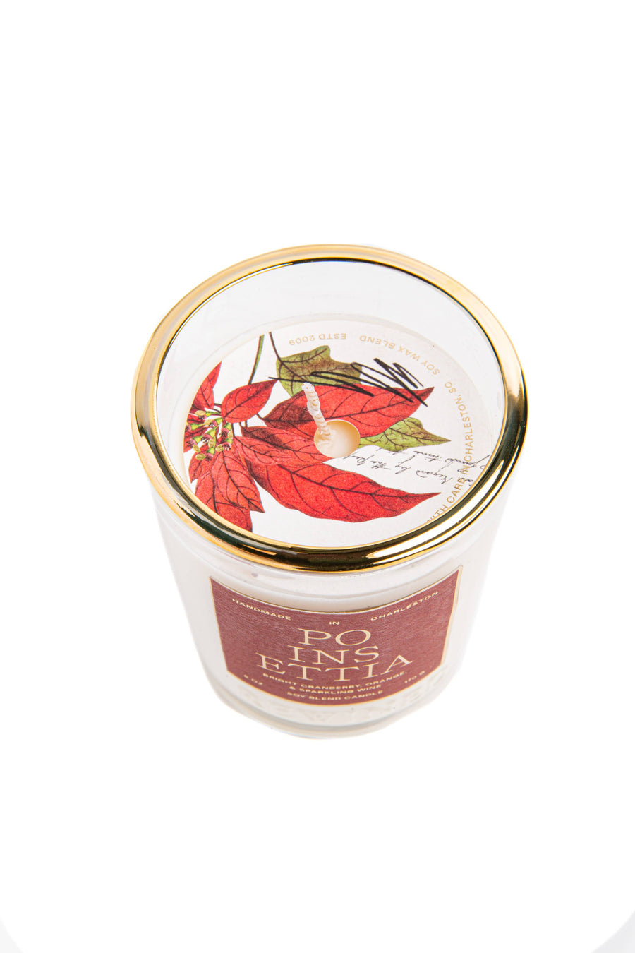 Poinsettia Holiday Candle