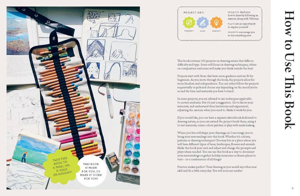 Drawing Nature Journal: 100 Prompts, Projects and Playful Exercises
