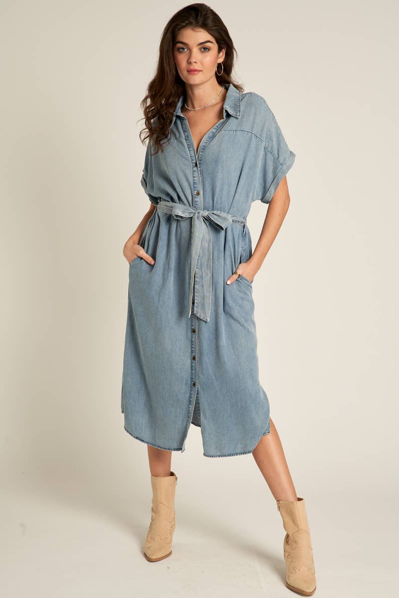 Denim Button Down Dress