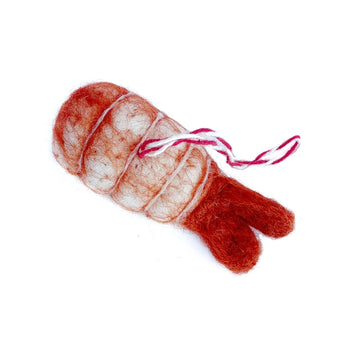 Sushi Felt Wool Ornament  - Shrimp