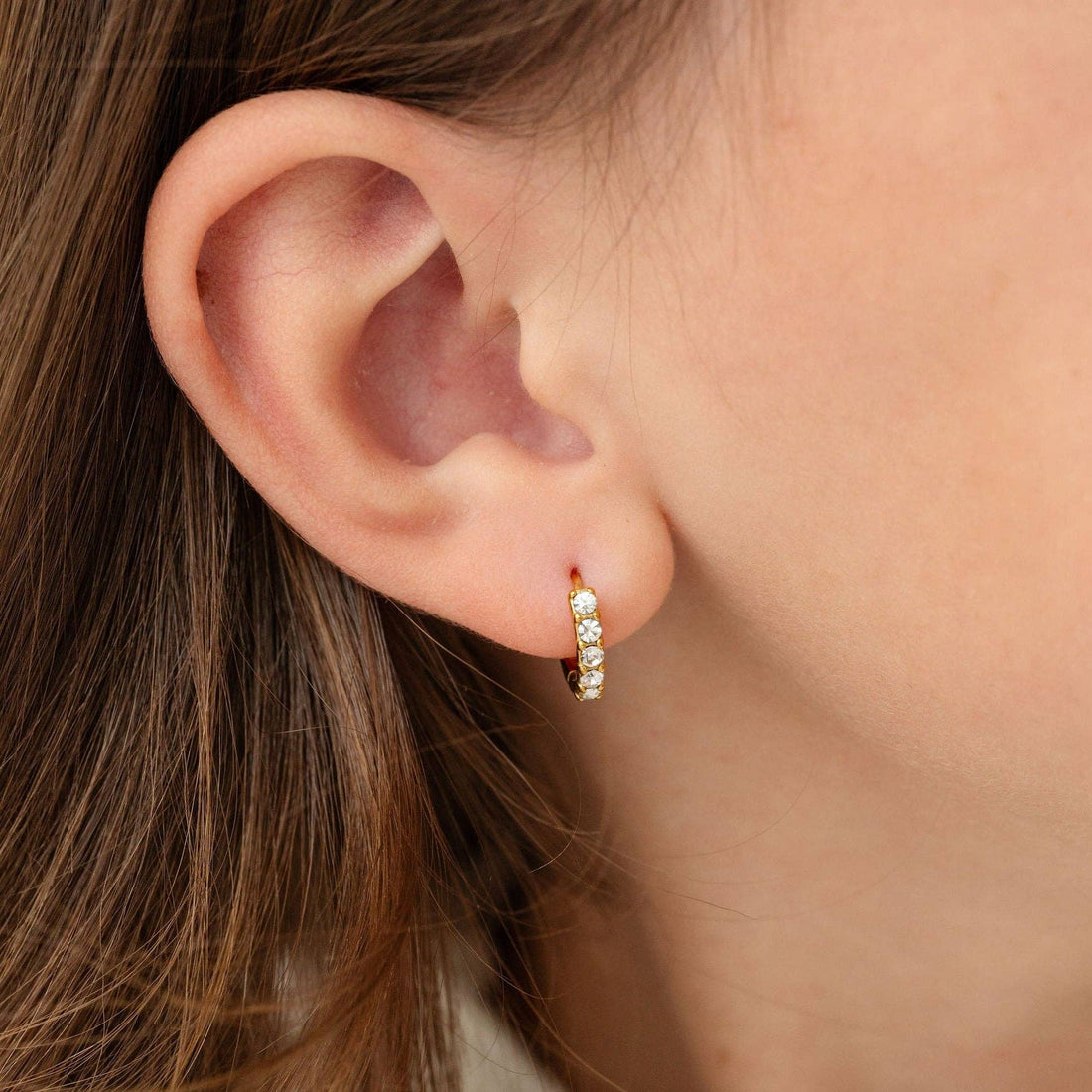 Pip Pop Post Hoops - Dainty Gem