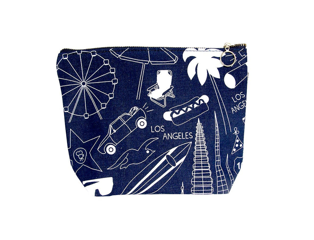 Denim Los Angeles Makeup Pouch