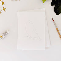 Paintable Notecards - Birds