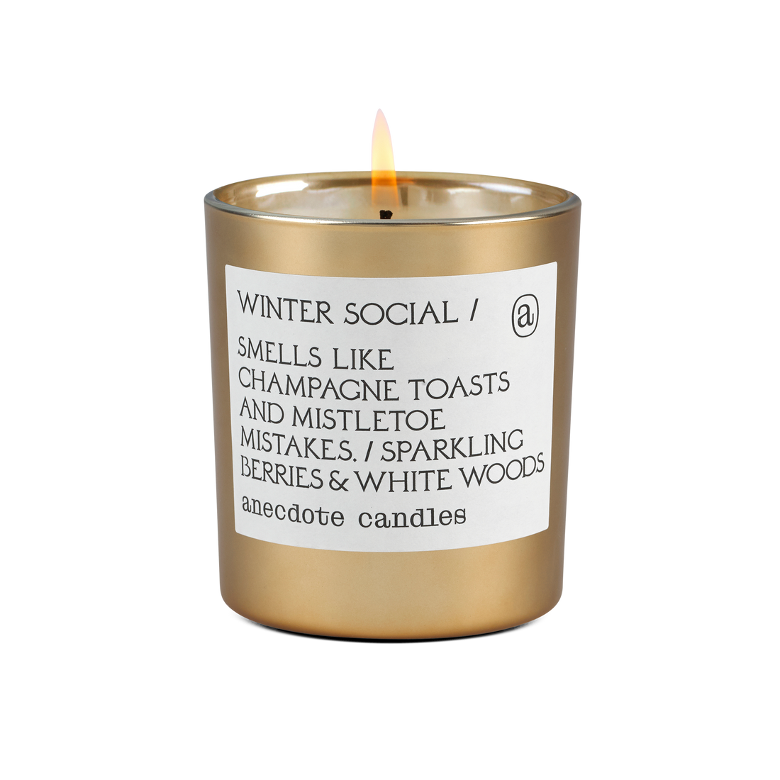 Winter Social Gold Tumbler Candle