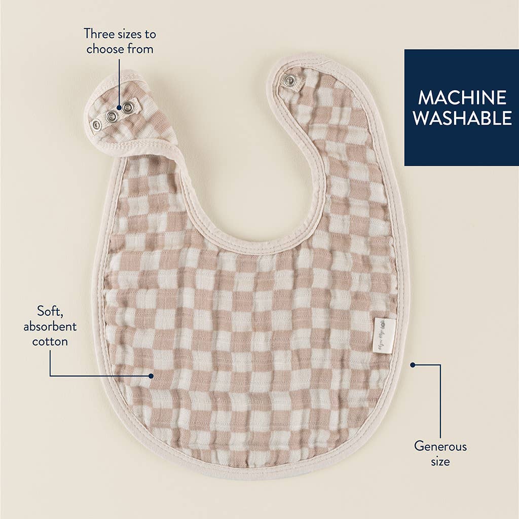 Itzy Bib - Neutral Checkered