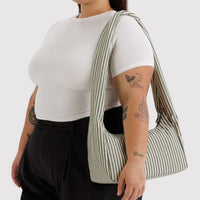 Nylon Meringue Bag - Sage Stripe