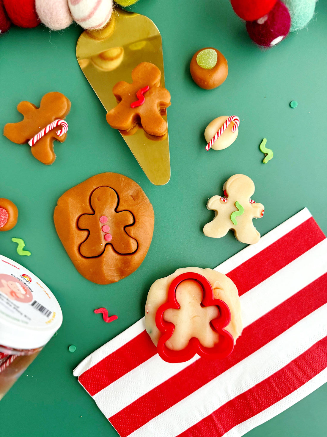 Gingerbread Play Dough-To-Go Kit