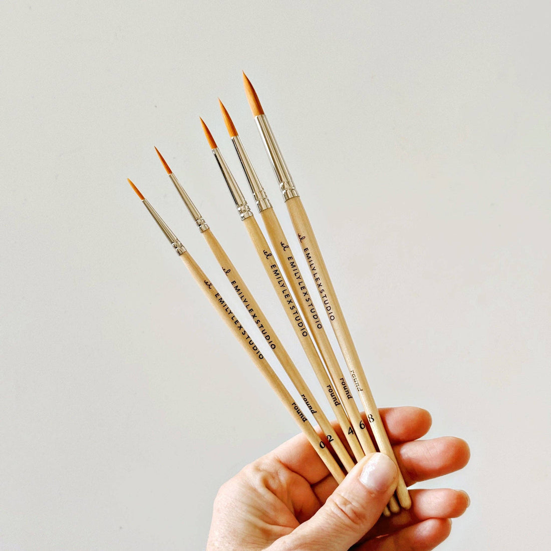Watercolor Paintbrush Set - Natural