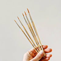 Watercolor Paintbrush Set - Natural