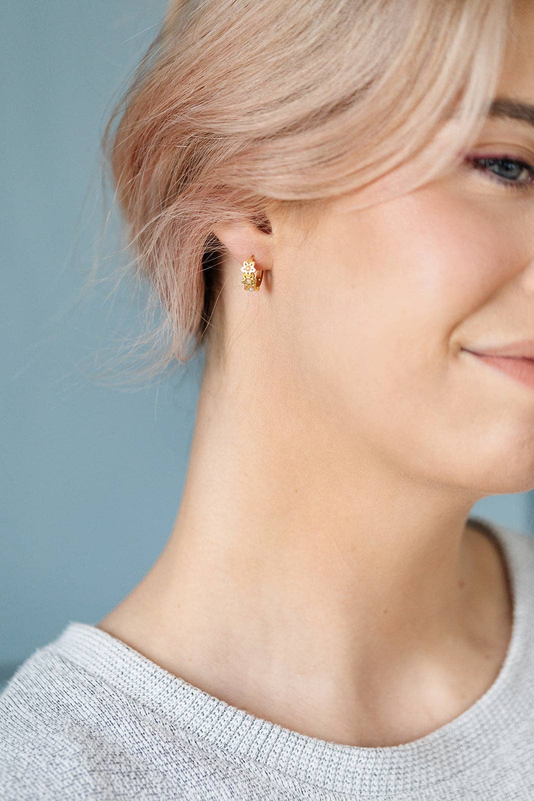 Pip Pop Post Earrings - Daisy Hoop