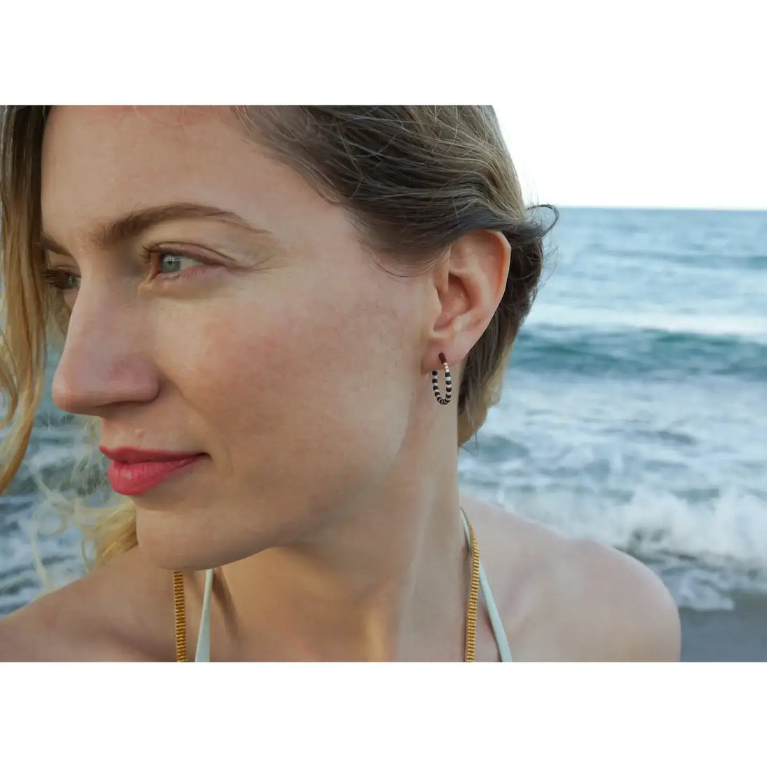 Beaded Hoop Earrings