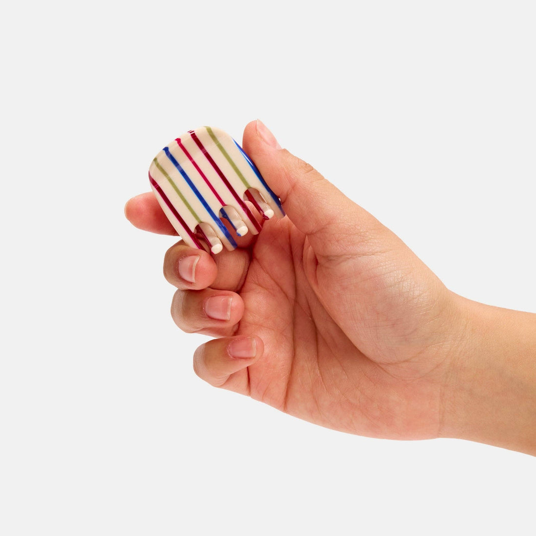 Midi Ursa Claw in Vanilla Stripe