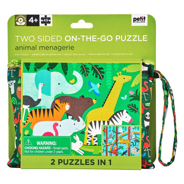 Animal Menagerie Two-Sided Puzzle