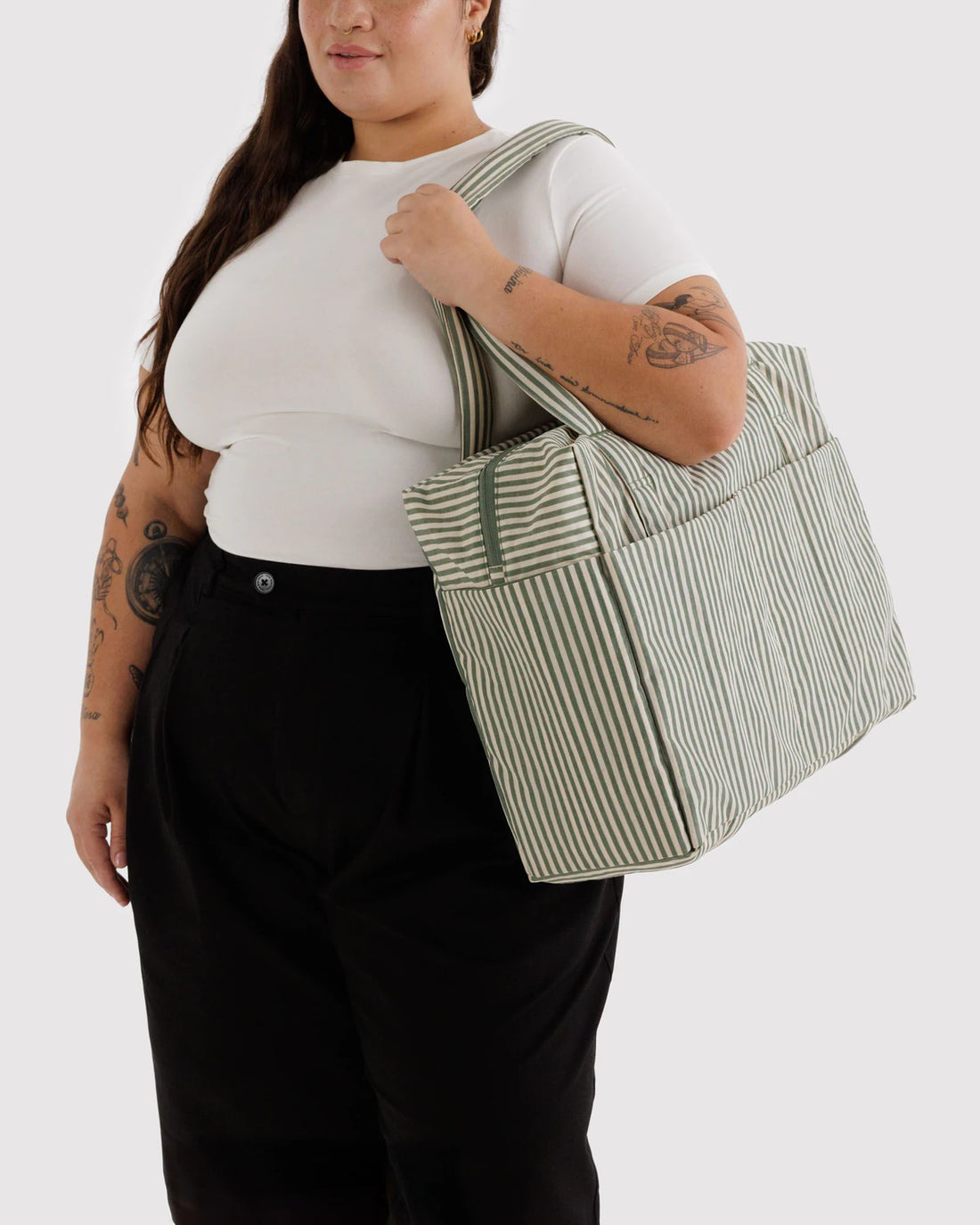 Cloud Carry-On Bag - Sage Stripe
