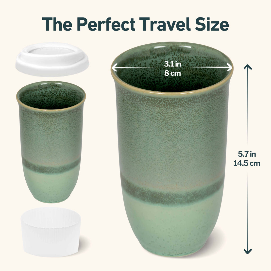 Emerald Ceramic Travel Mug - 16 oz