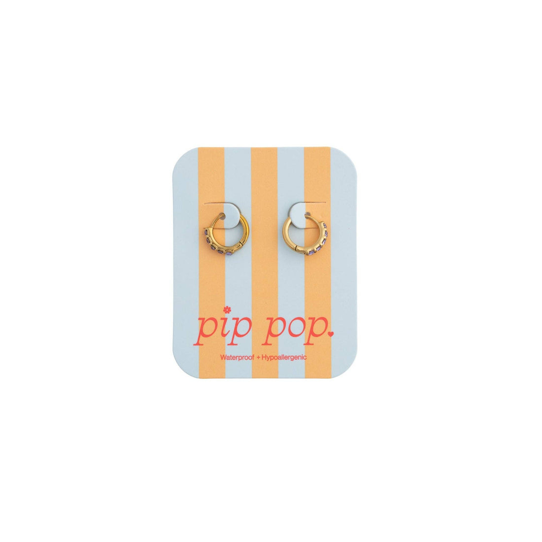 Pip Pop Post Hoops - Dainty Gem