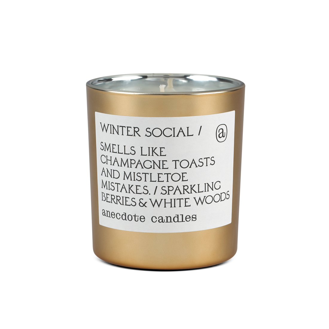 Winter Social Gold Tumbler Candle