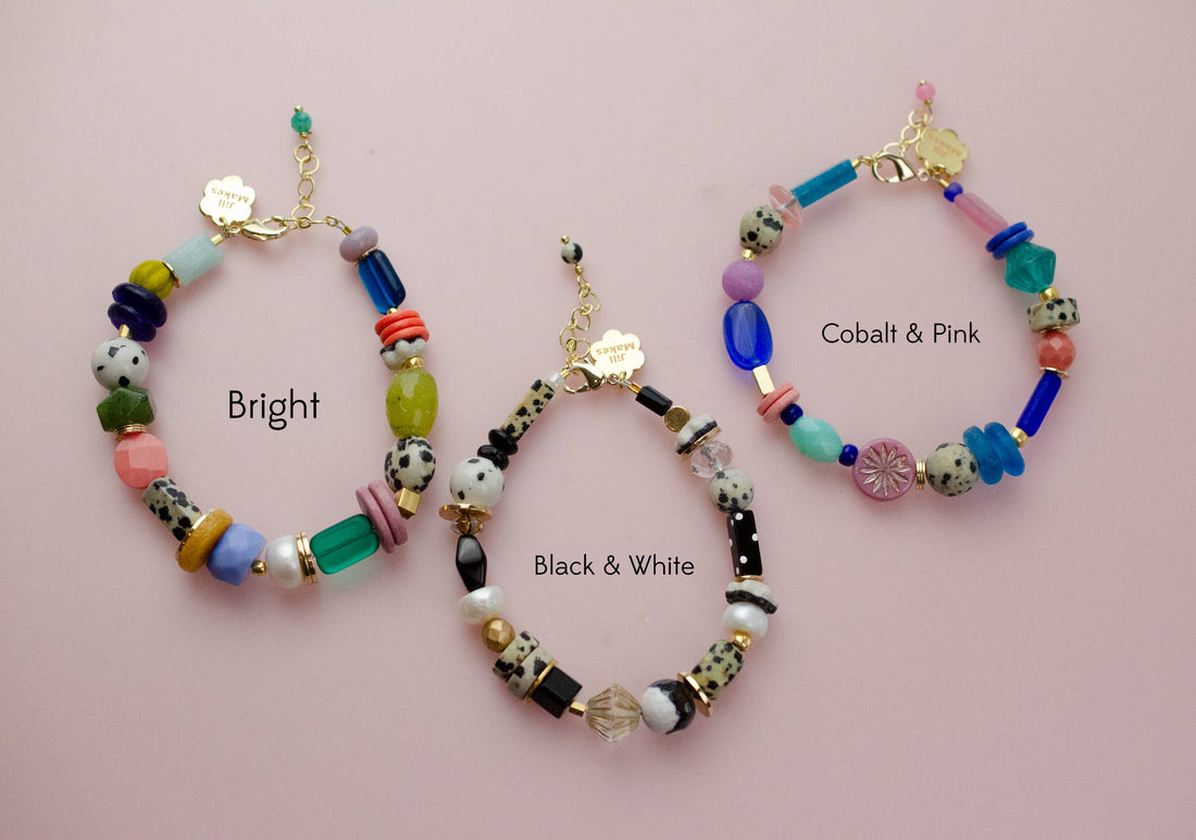 Colorful Handmade Beaded Bracelets - Bright
