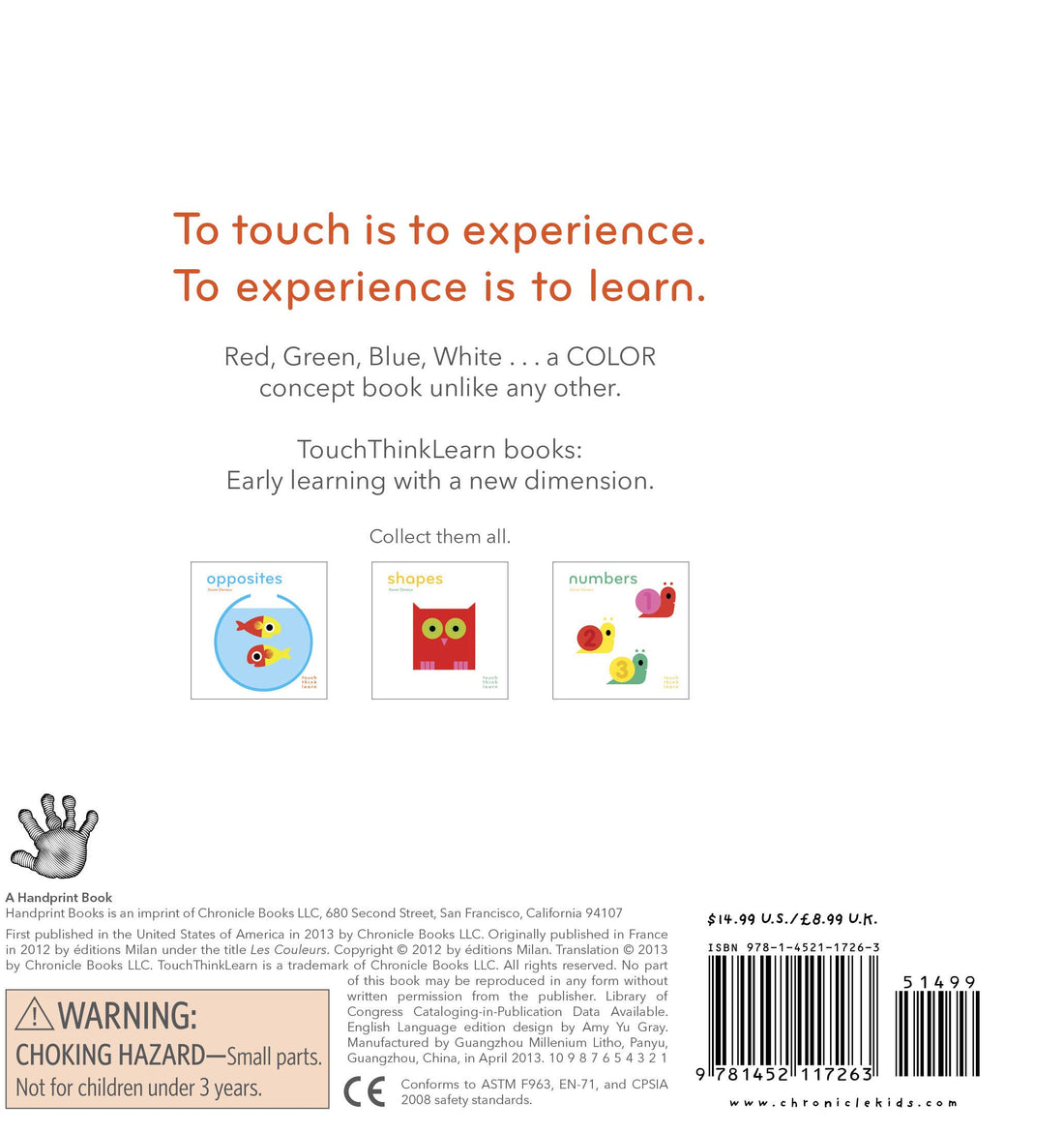 Touchthinklearn Board Book - Colors
