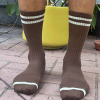 Extended Boyfriend Men's Socks - Wood