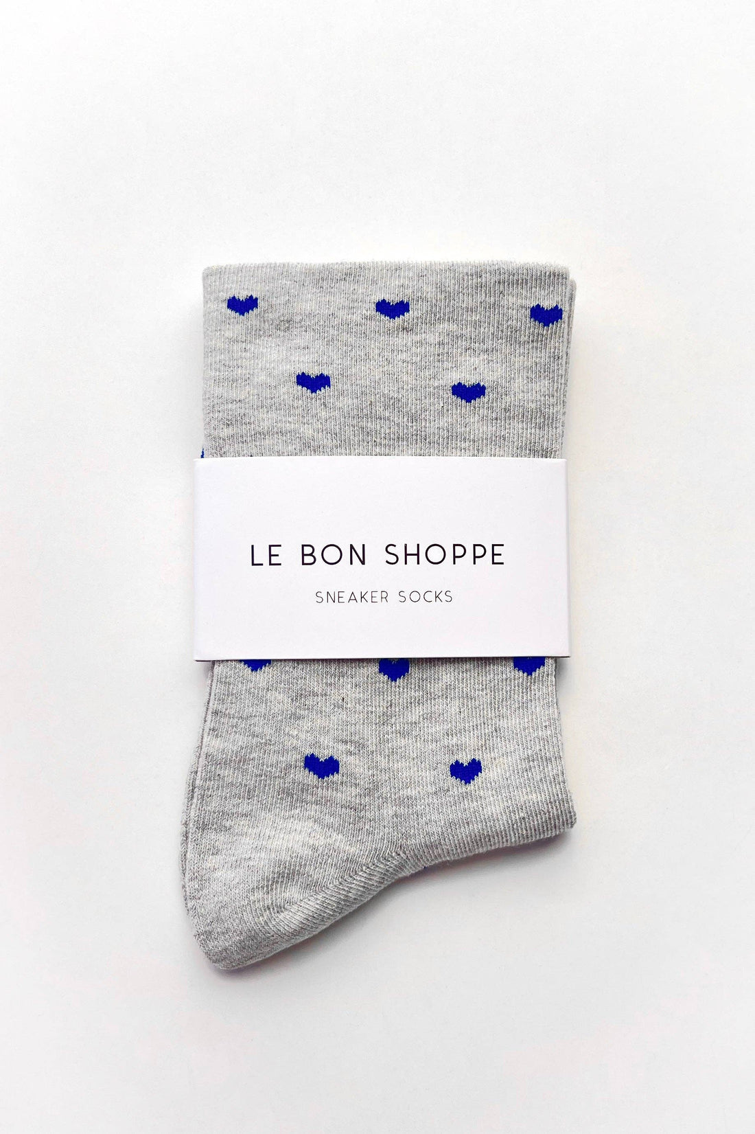 Sneaker Socks - Heart - Melange Grey / Cobalt
