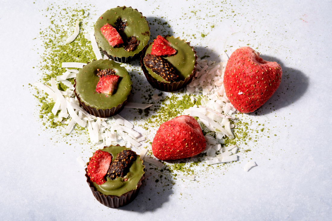 Matcha Strawberry Mini Cups