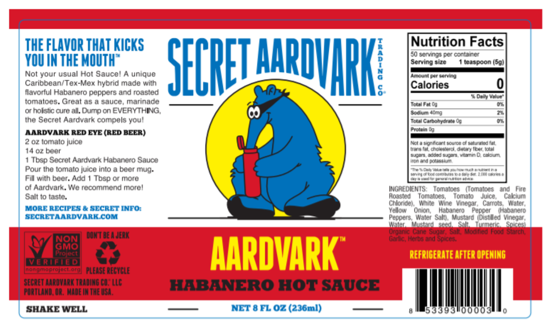 Aardvark Habanero Hot Sauce