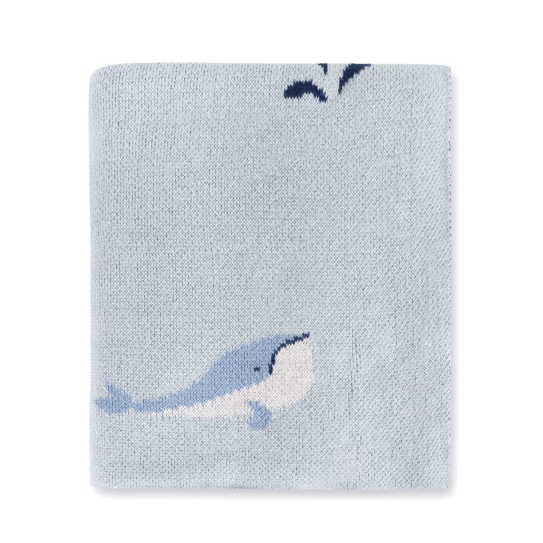 Organic Knit Baby Blanket - Whales