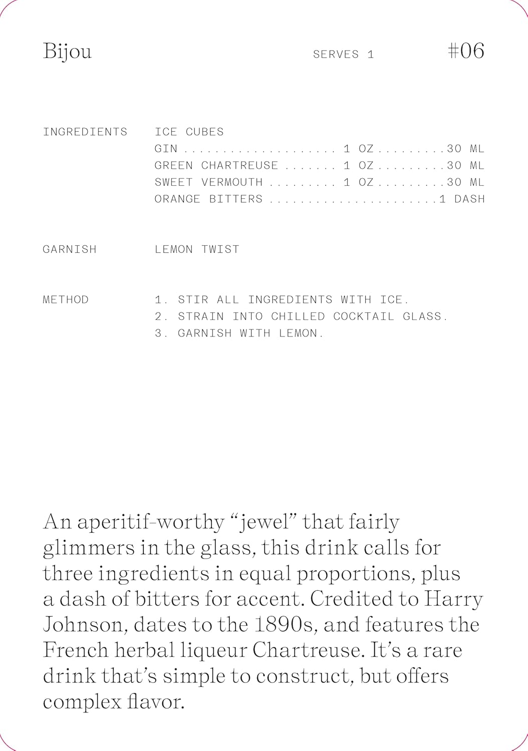 The Cocktail Cabinet - Gin Recipe Deck