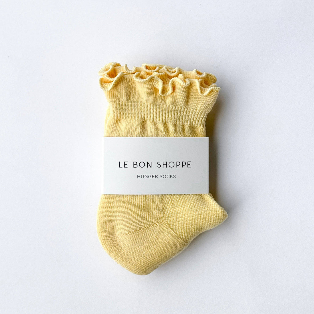 Ruffled Hugger Socks - Banana Cream/Red