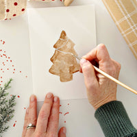 Paintable Notecards - Gingerbread