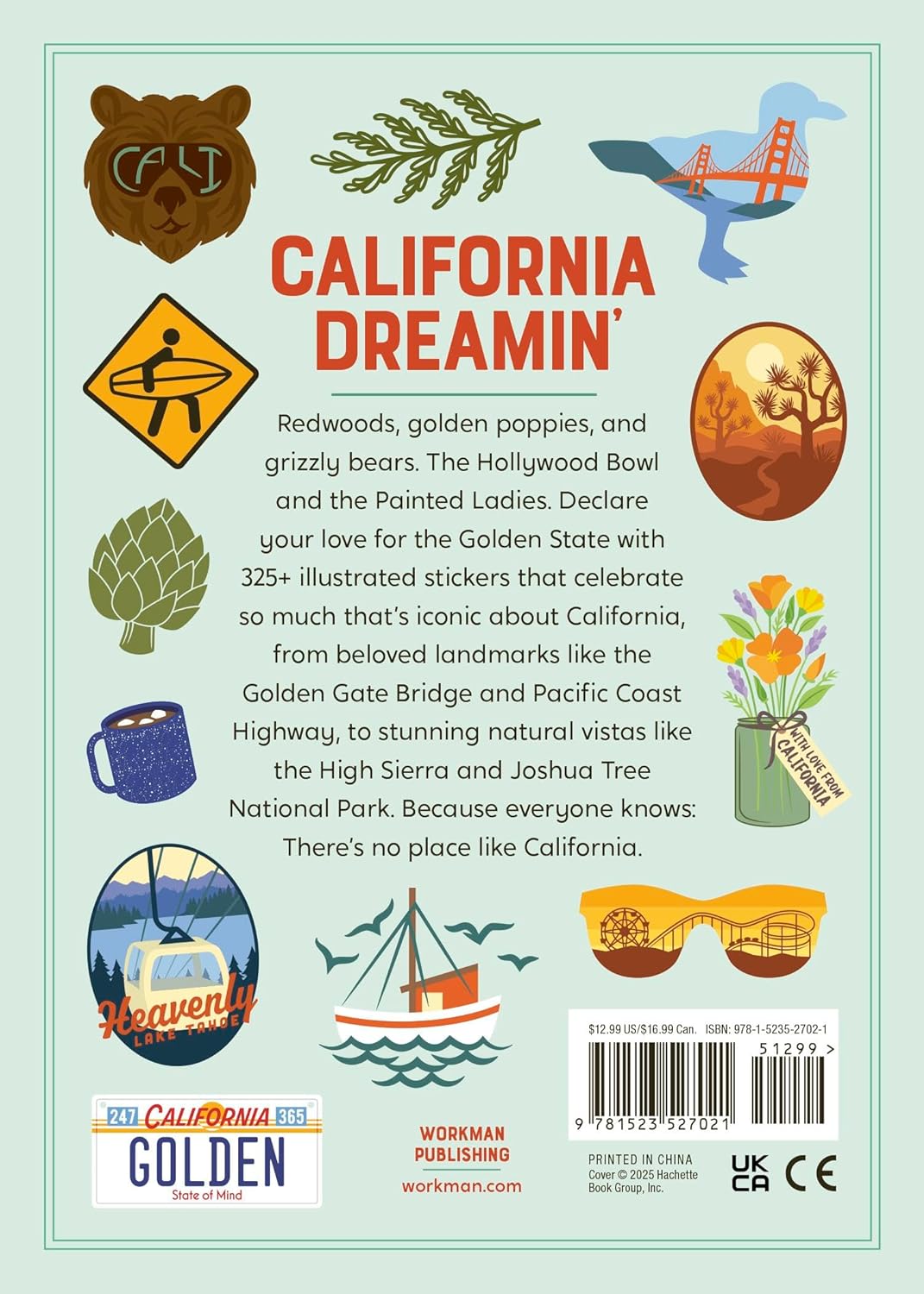 I Love California Sticker Book