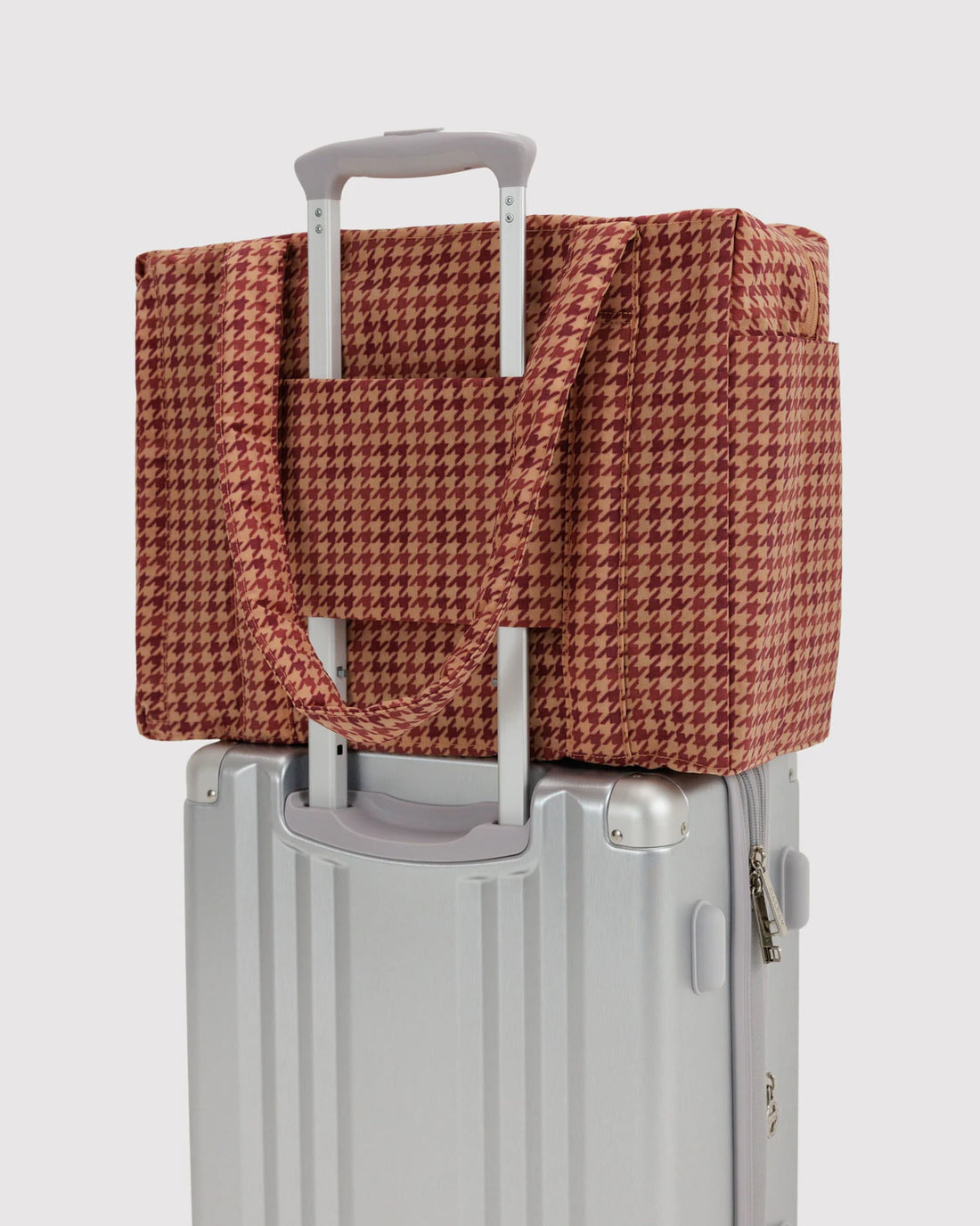 Small Cloud Carry-On Bag - Tan Houndstooth
