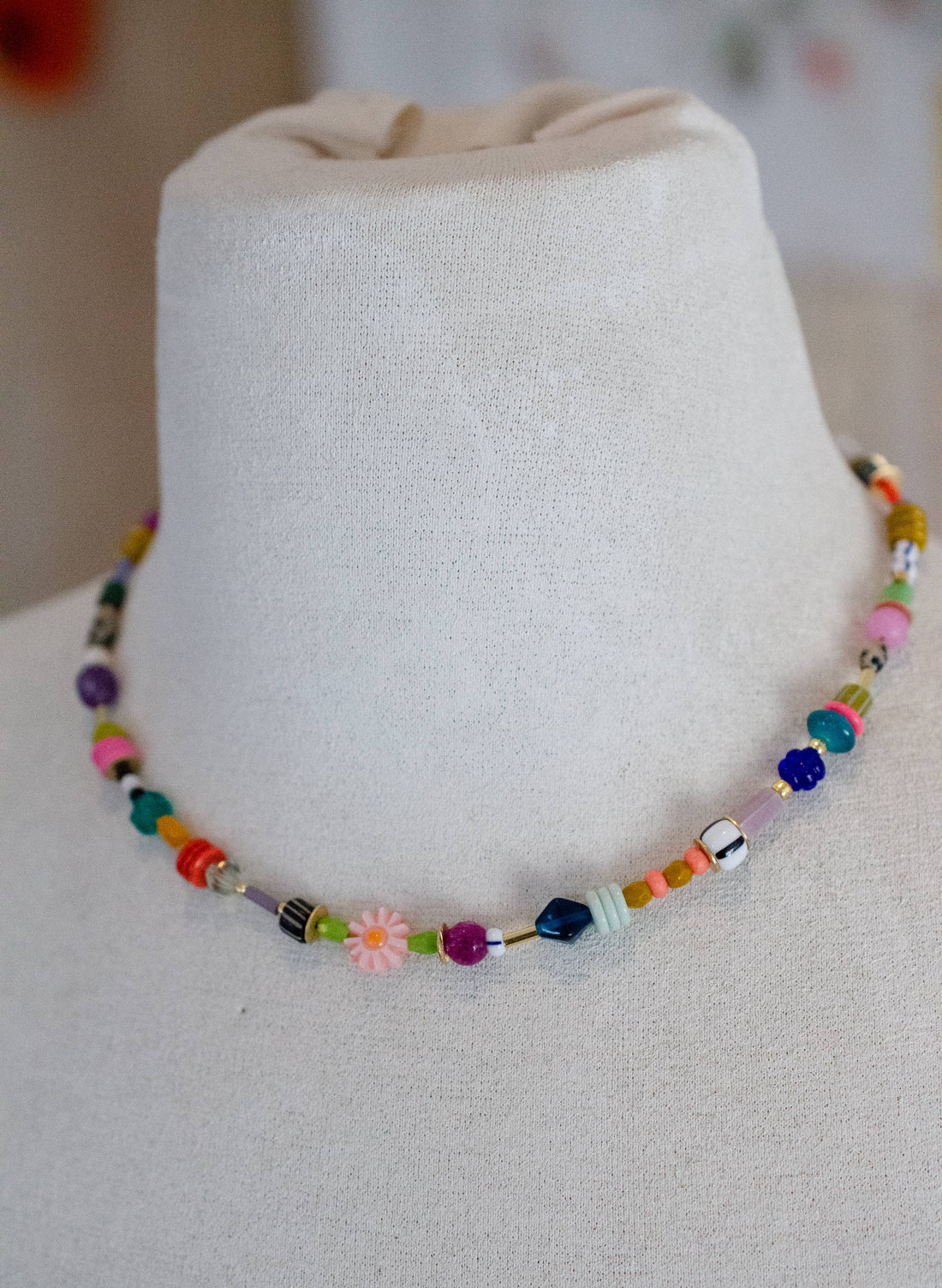 Colorful Beaded Friendship Necklace