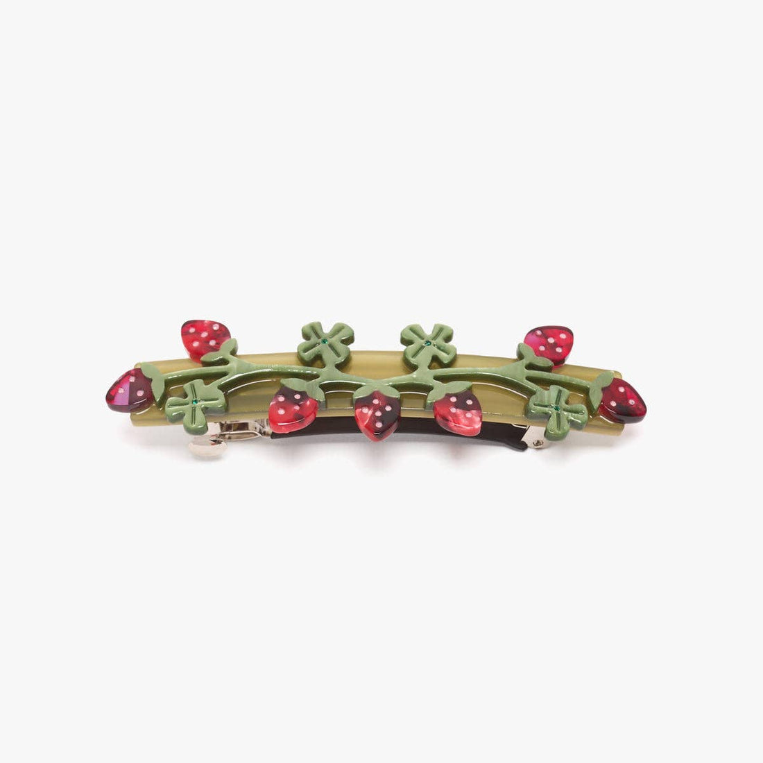 Wild Strawberry Acetate Barrette