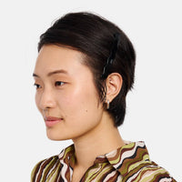 Skinny Wave Barrette in Black