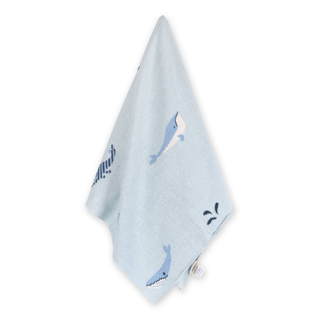 Organic Knit Baby Blanket - Whales