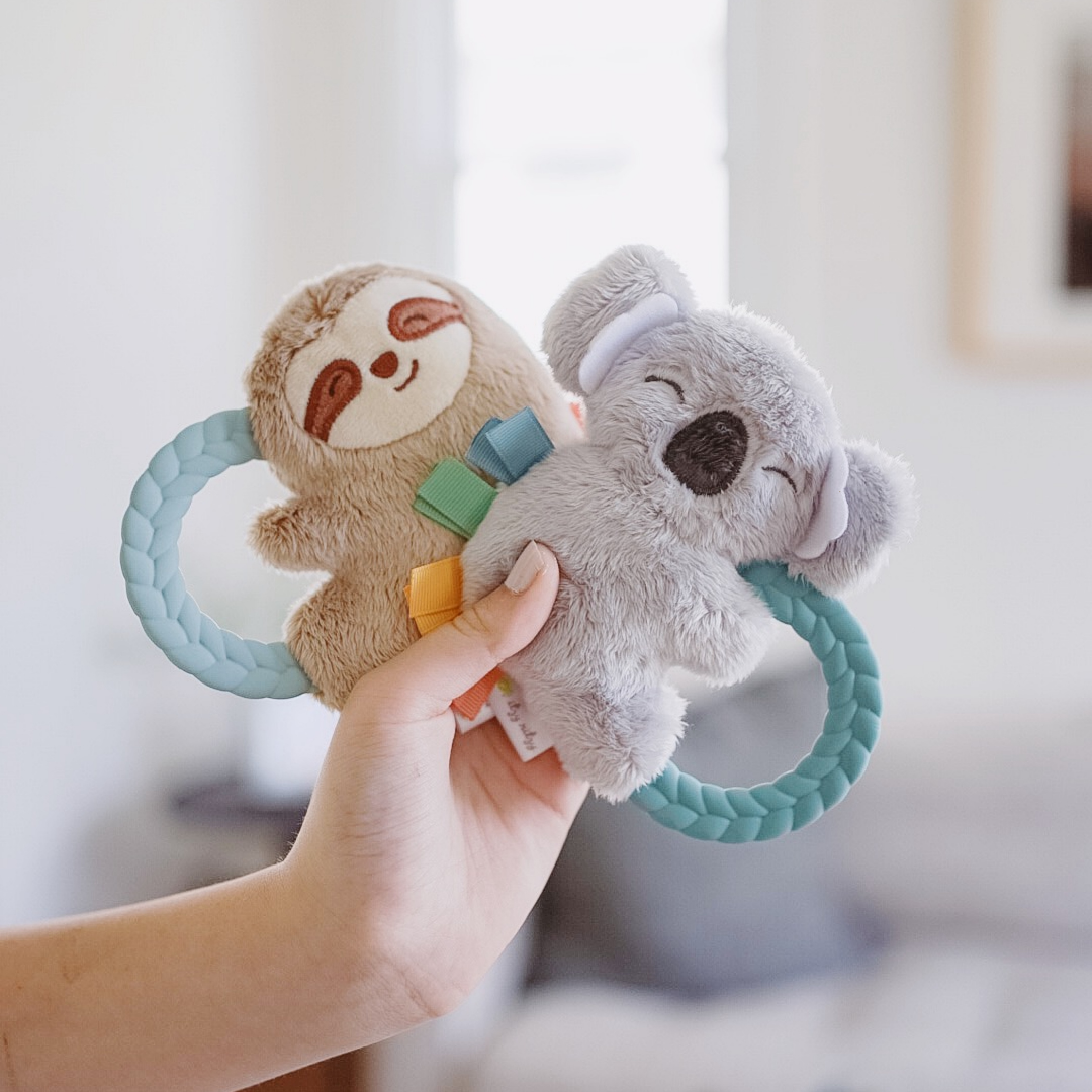 Ritzy Rattle Pal™ Plush Rattle Pal with Teether: Rainbow