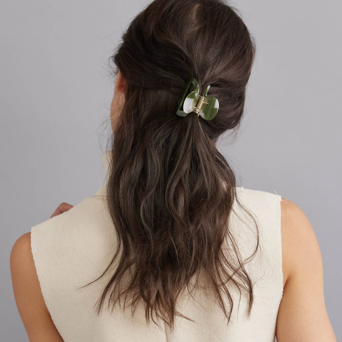 Eco Pouch Hair Claw Clip - Olive Mix