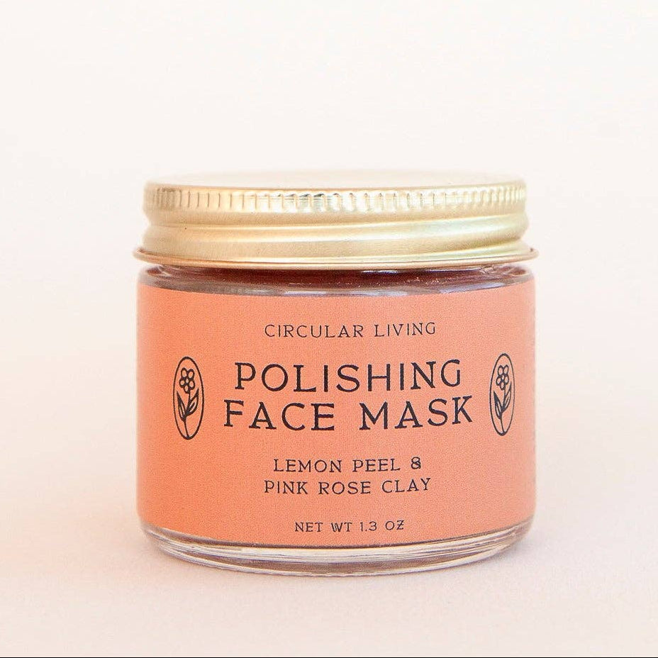 Polishing Face Mask - Lemon Peel & Pink Rose Clay
