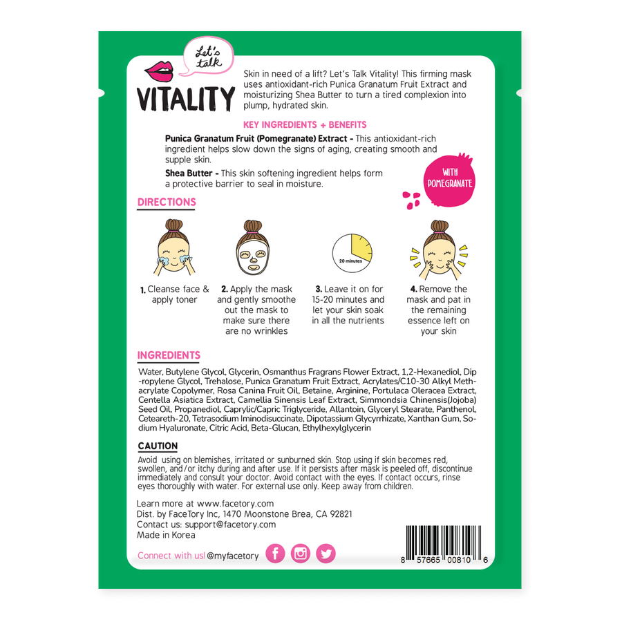 Vitality Face Mask