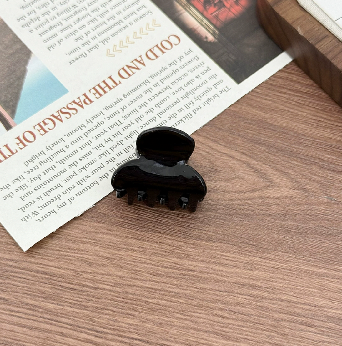 Mini Marble Tortoise Claw Clips